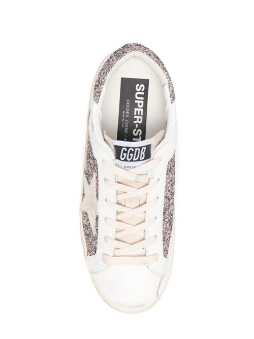 White/silver-tone calf leather senaker Golden Goose | GWF00103F00537282533